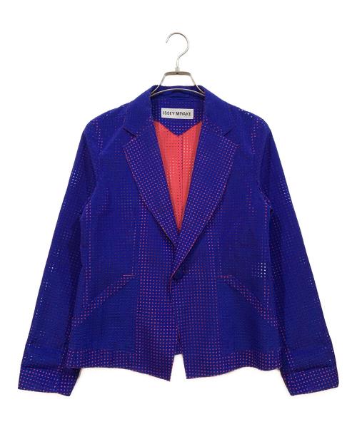 ISSEY MIYAKE（イッセイミヤケ）ISSEY MIYAKE (イッセイミヤケ) ジャケット ブルー サイズ:3の古着・服飾アイテム