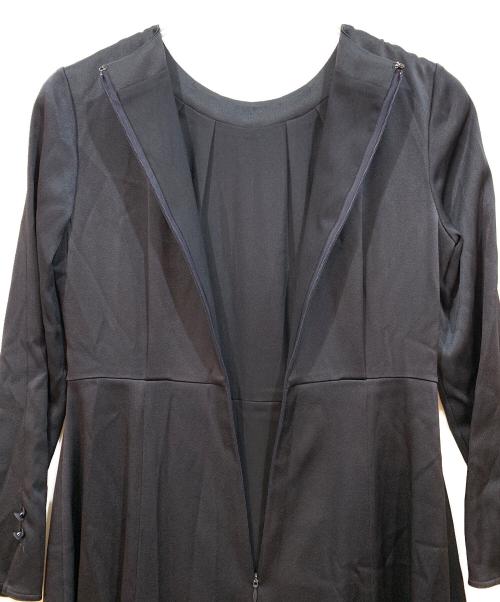 ANAYI（アナイ）ANAYI (アナイ) トリアセサテンフレア ワンピース ネイビー サイズ:36の古着・服飾アイテム