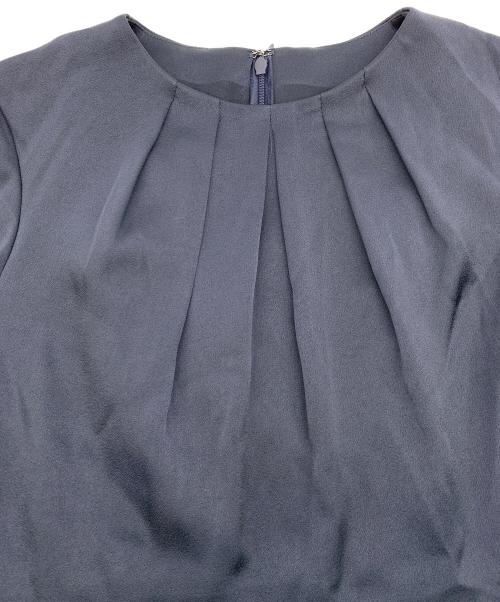 ANAYI（アナイ）ANAYI (アナイ) トリアセサテンフレア ワンピース ネイビー サイズ:36の古着・服飾アイテム