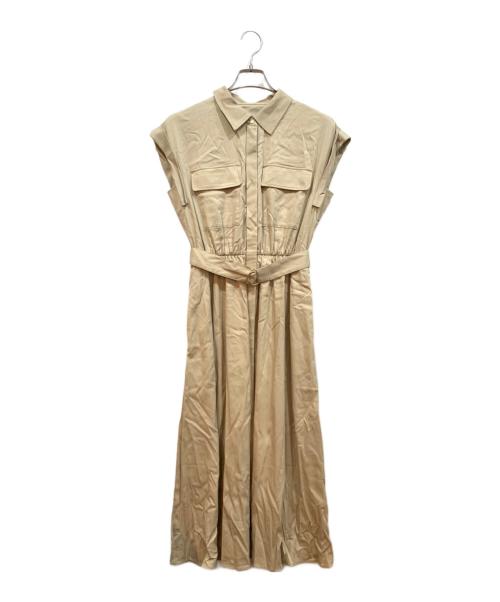 ANAYI（アナイ）ANAYI (アナイ) ノースリーブワンピース ベージュ サイズ:36の古着・服飾アイテム