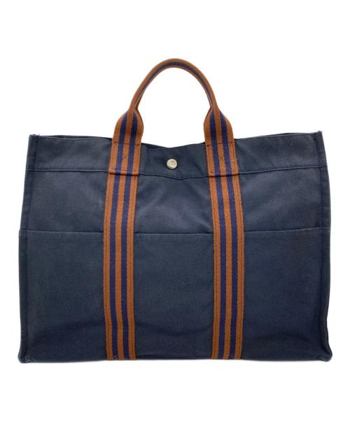 HERMES（エルメス）HERMES (エルメス) フールトゥ ネイビー×ブラウンの古着・服飾アイテム