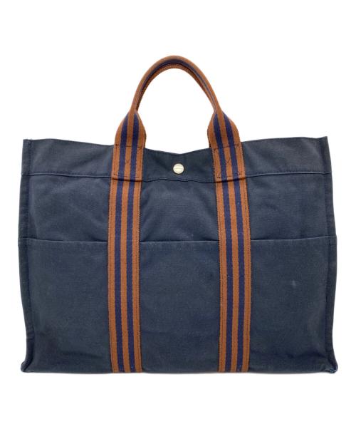 HERMES（エルメス）HERMES (エルメス) フールトゥ ネイビー×ブラウンの古着・服飾アイテム
