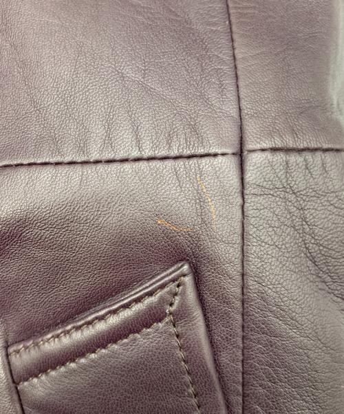 COACH（コーチ）COACH (コーチ) ラムレザーショートトレンチコート パープル サイズ:Mの古着・服飾アイテム