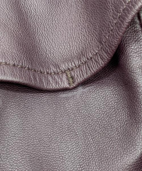 COACH（コーチ）COACH (コーチ) ラムレザーショートトレンチコート パープル サイズ:Mの古着・服飾アイテム