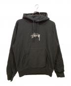 stussyステューシー）の古着「パーカー」｜ブラック
