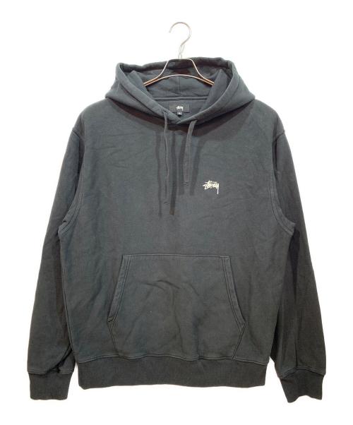 stussy（ステューシー）stussy (ステューシー) プルオーバーパーカー ブラック サイズ:Lの古着・服飾アイテム