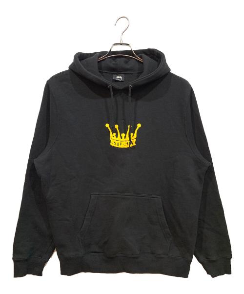 stussy（ステューシー）stussy (ステューシー) プルオーバーパーカー ブラック サイズ:Mの古着・服飾アイテム