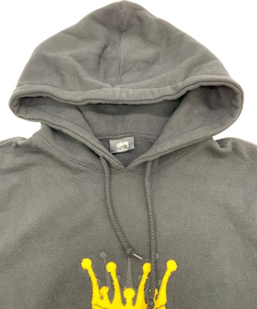 stussy（ステューシー）stussy (ステューシー) プルオーバーパーカー ブラック サイズ:Mの古着・服飾アイテム