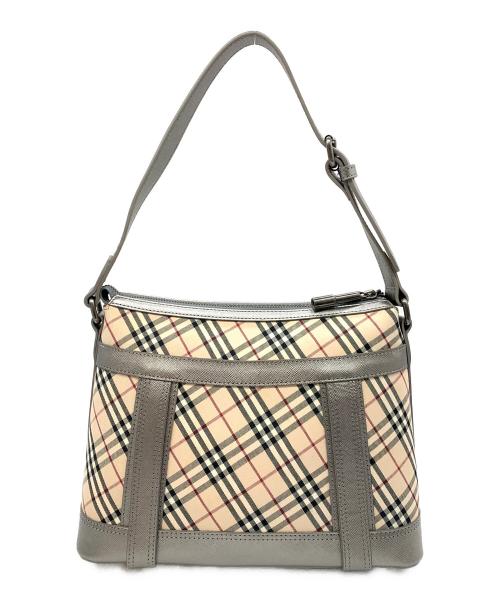 BURBERRY（バーバリー）BURBERRY (バーバリー) ワンショルダーバッグ グレー×ベージュの古着・服飾アイテム