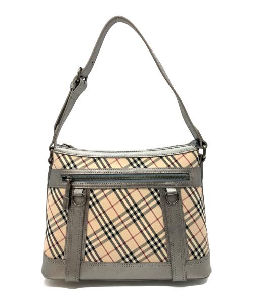 BURBERRY（バーバリー）BURBERRY (バーバリー) ワンショルダーバッグ グレー×ベージュの古着・服飾アイテム