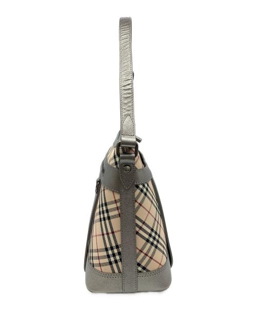 BURBERRY（バーバリー）BURBERRY (バーバリー) ワンショルダーバッグ グレー×ベージュの古着・服飾アイテム