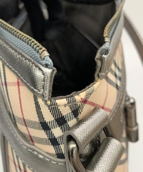 BURBERRY（バーバリー）BURBERRY (バーバリー) ワンショルダーバッグ グレー×ベージュの古着・服飾アイテム