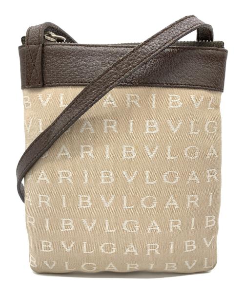 BVLGARI（ブルガリ）BVLGARI (ブルガリ) ミニショルダーバッグ ブラウン×ベージュの古着・服飾アイテム