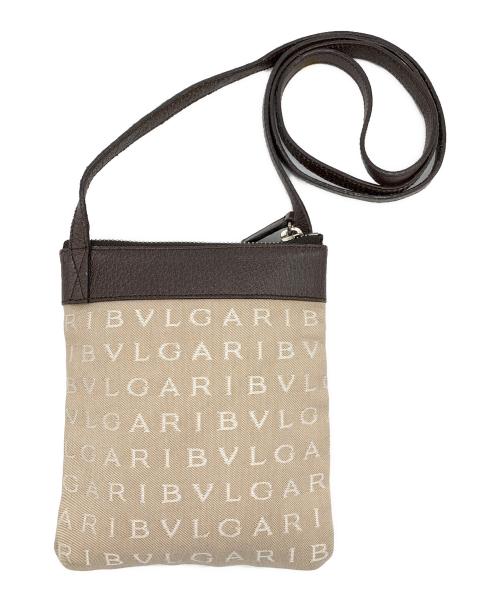 BVLGARI（ブルガリ）BVLGARI (ブルガリ) ミニショルダーバッグ ブラウン×ベージュの古着・服飾アイテム
