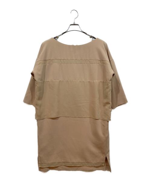 ADORE（アドーア）ADORE (アドーア) 半袖ワンピース ベージュ サイズ:36の古着・服飾アイテム