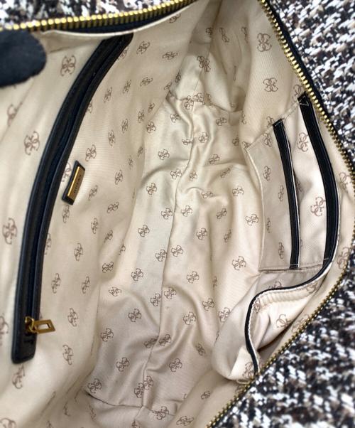 GUESS（ゲス）GUESS (ゲス) トートバッグ ブラック×ホワイトの古着・服飾アイテム