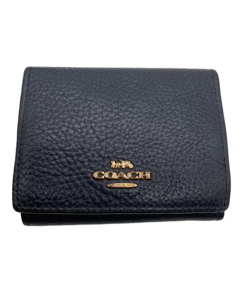 COACH（コーチ）COACH (コーチ) 3つ折り財布 ネイビーの古着・服飾アイテム