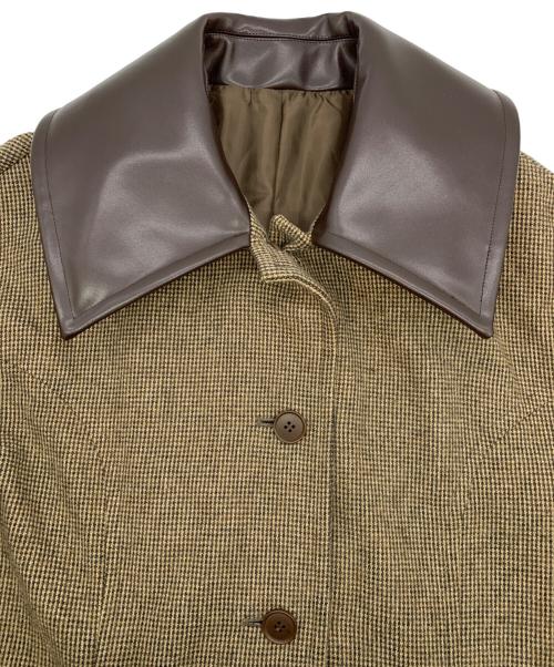 Acka.（エーシーケーエー）Acka. (エーシーケーエー) 切替襟ロングコート ブラウン サイズ:2の古着・服飾アイテム