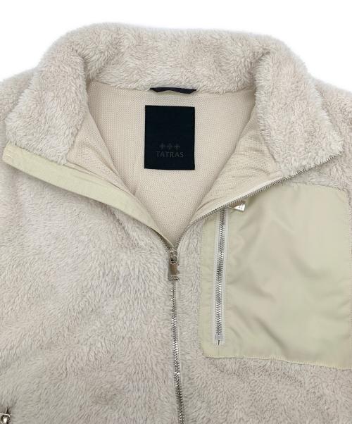TATRAS（タトラス）TATRAS (タトラス) スタンドカラーボアブルゾン ベージュ サイズ:1の古着・服飾アイテム