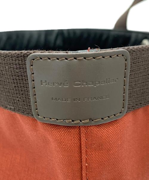 Herve Chapelier（エルベシャプリエ）Herve Chapelier (エルベシャプリエ) ハンドバッグ ブラック×レッドの古着・服飾アイテム