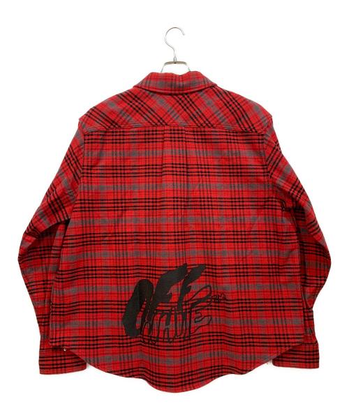 OFFWHITE（オフホワイト）OFFWHITE (オフホワイト) 長袖シャツ レッド×ブラック サイズ:Sの古着・服飾アイテム