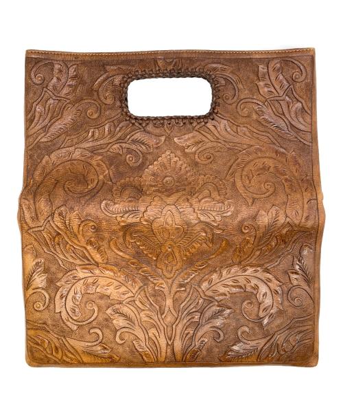 Carving Tribes（カービングトライブス）Carving Tribes (カービングトライブス) ハンドバッグ ブラウンの古着・服飾アイテム