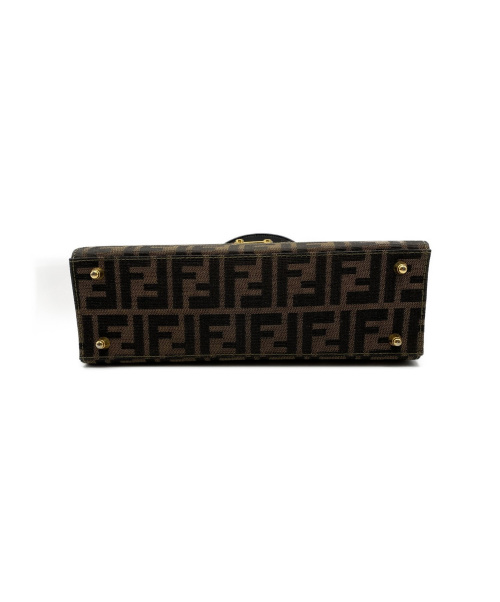 FENDI（フェンディ）FENDI (フェンディ) 2WAYハンドバッグ ブラック×ブラウン サイズ:- ズッカ 旧仕様モデルの古着・服飾アイテム
