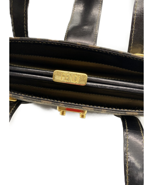 FENDI（フェンディ）FENDI (フェンディ) 2WAYハンドバッグ ブラック×ブラウン サイズ:- ズッカ 旧仕様モデルの古着・服飾アイテム