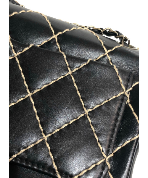 CHANEL（シャネル）CHANEL (シャネル) チェーンショルダーバッグ ブラック サイズ:- ワイルドステッチ 6368357の古着・服飾アイテム