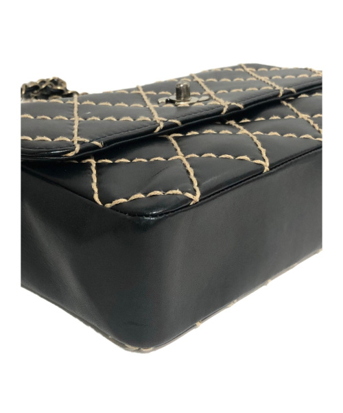 CHANEL（シャネル）CHANEL (シャネル) チェーンショルダーバッグ ブラック サイズ:- ワイルドステッチ 6368357の古着・服飾アイテム