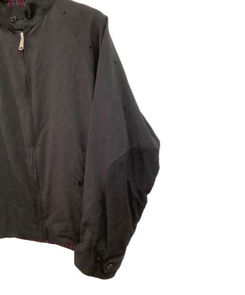 COGNOMEN（コグノーメン）COGNOMEN (コグノーメン) WOOL×CUPRO HARIINGTON JACKET ブラック×ワインレッド サイズ:記載なしの古着・服飾アイテム