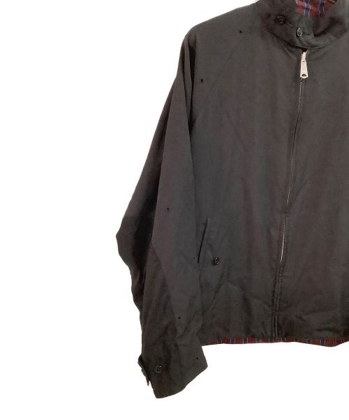 COGNOMEN（コグノーメン）COGNOMEN (コグノーメン) WOOL×CUPRO HARIINGTON JACKET ブラック×ワインレッド サイズ:記載なしの古着・服飾アイテム