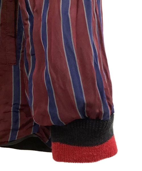 COGNOMEN（コグノーメン）COGNOMEN (コグノーメン) WOOL×CUPRO HARIINGTON JACKET ブラック×ワインレッド サイズ:記載なしの古着・服飾アイテム