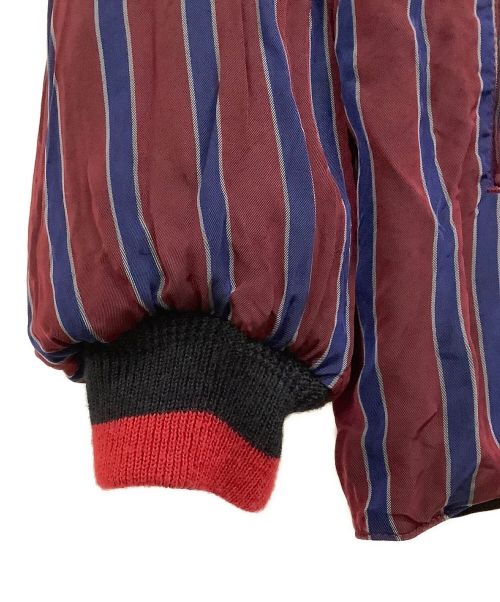 COGNOMEN（コグノーメン）COGNOMEN (コグノーメン) WOOL×CUPRO HARIINGTON JACKET ブラック×ワインレッド サイズ:記載なしの古着・服飾アイテム