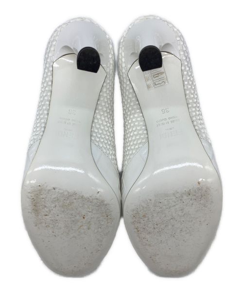 FENDI（フェンディ）FENDI (フェンディ) パンプス リフレクションズ ホワイト ホワイト サイズ:36の古着・服飾アイテム