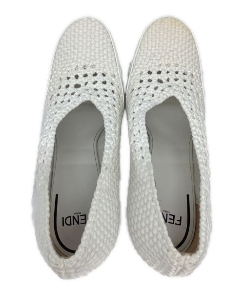 FENDI（フェンディ）FENDI (フェンディ) パンプス リフレクションズ ホワイト ホワイト サイズ:36の古着・服飾アイテム