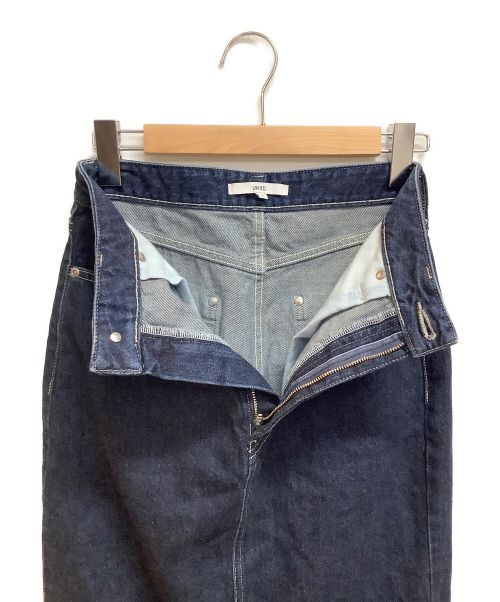 UN3D.（アンスリード）UN3D. (アンスリード) アシンメトリー デニムスカート インディゴ サイズ:38の古着・服飾アイテム