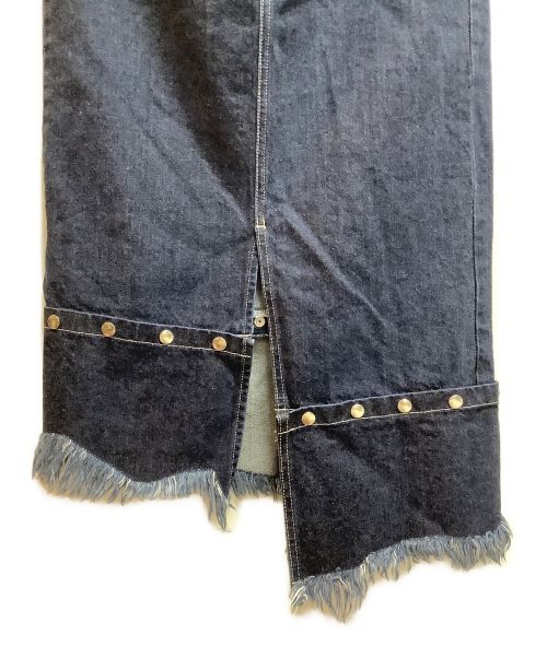 UN3D.（アンスリード）UN3D. (アンスリード) アシンメトリー デニムスカート インディゴ サイズ:38の古着・服飾アイテム