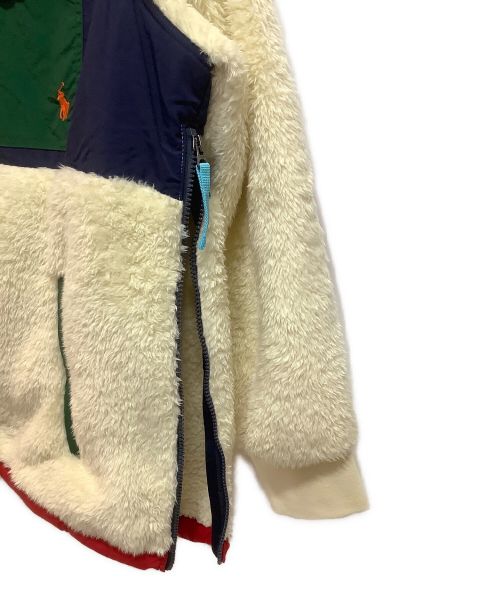 RALPH LAUREN（ラルフローレン）RALPH LAUREN (ラルフローレン) ハーフジップフリースジャケット ホワイト×ネイビー サイズ:XL 未使用品の古着・服飾アイテム