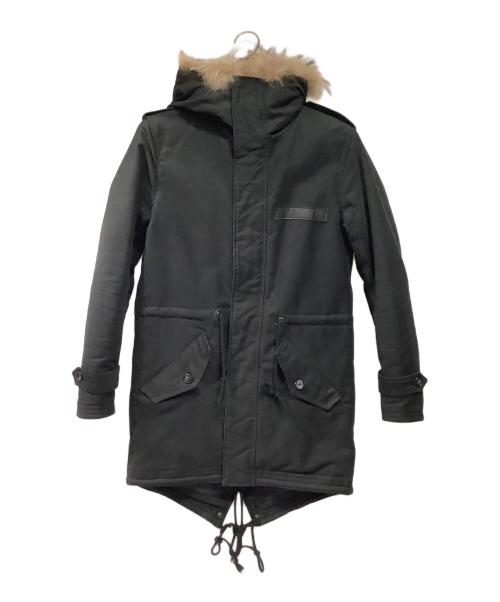 REVERBERATE（リバーバレイト）REVERBERATE (リバーバレイト) フーデッドコート ブラック サイズ:46の古着・服飾アイテム