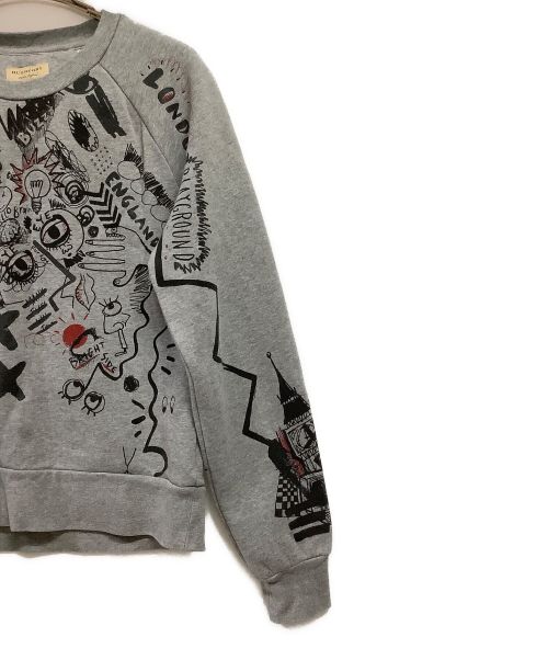 BURBERRY LONDON ENGLAND（バーバリー ロンドン イングランド）BURBERRY London England (バーバリー ロンドン イングランド) クルーネックスウェット グレー サイズ:Sの古着・服飾アイテム