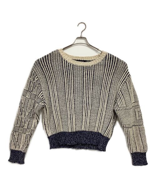 COGNOMEN（コグノーメン）COGNOMEN (コグノーメン) ニット ホワイト×ブルー サイズ:Mの古着・服飾アイテム