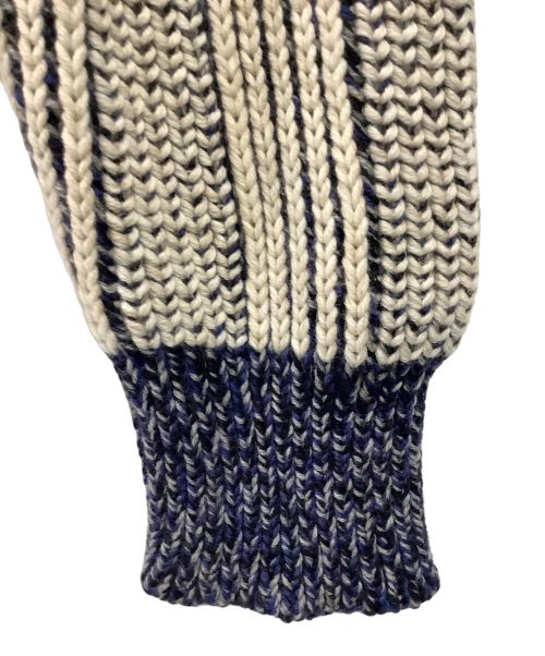 COGNOMEN（コグノーメン）COGNOMEN (コグノーメン) ニット ホワイト×ブルー サイズ:Mの古着・服飾アイテム