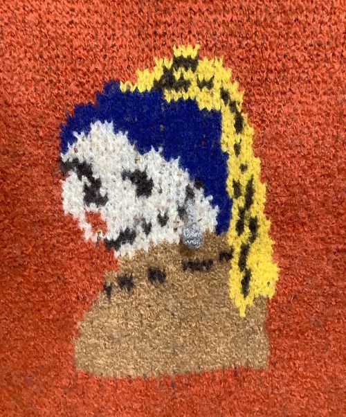 kota gushiken（コウタグシケン）Kota Gushiken (コウタグシケン) Girl with a Wool Earring オレンジ サイズ:1の古着・服飾アイテム