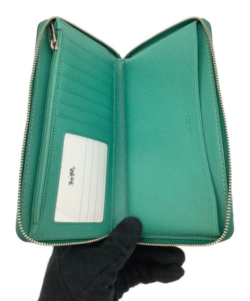 COACH（コーチ）COACH (コーチ) ホースアンドキャリッジ長財布 グリーンの古着・服飾アイテム