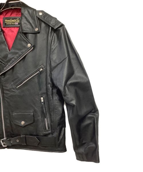 WESTED LEATHER CO（ウエステッド レザー）WESTED LEATHER CO (ウエステッド レザー) レザーライダースジャケット ブラック サイズ:Mの古着・服飾アイテム