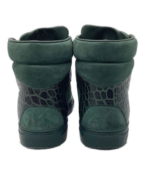 BALENCIAGA（バレンシアガ）BALENCIAGA (バレンシアガ) アリゲーター柄 ハイカットスニーカー グリーン サイズ:36の古着・服飾アイテム