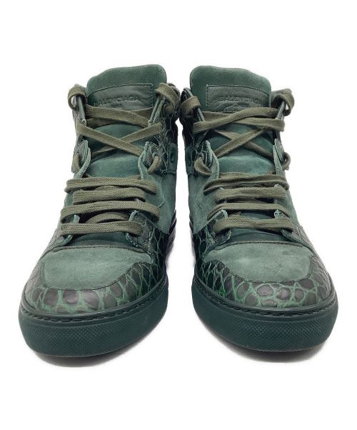 BALENCIAGA（バレンシアガ）BALENCIAGA (バレンシアガ) アリゲーター柄 ハイカットスニーカー グリーン サイズ:36の古着・服飾アイテム