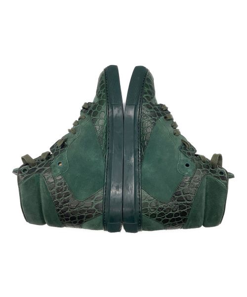 BALENCIAGA（バレンシアガ）BALENCIAGA (バレンシアガ) アリゲーター柄 ハイカットスニーカー グリーン サイズ:36の古着・服飾アイテム