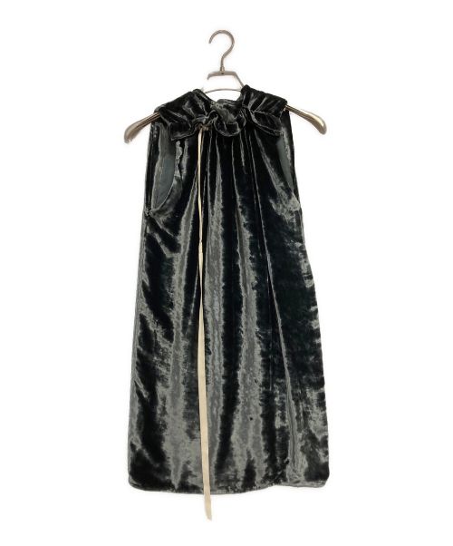 Acne studios（アクネ ストゥディオス）ACNE STUDIOS (アクネ ストゥディオス) ノースリーブベロアワンピース グレー サイズ:34の古着・服飾アイテム